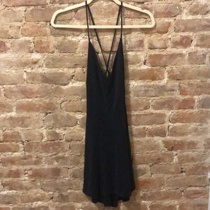 La Hearts Charcoal Open Back Dress